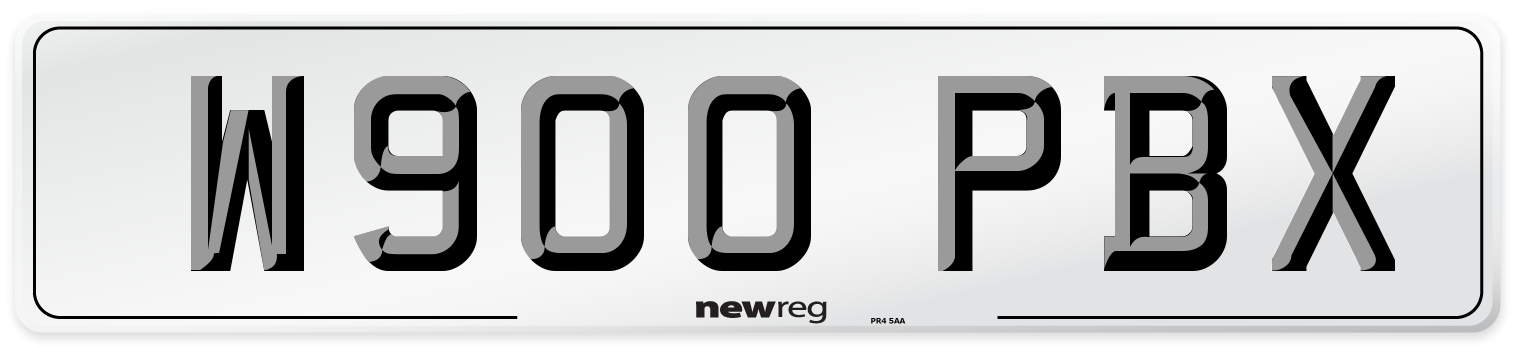W900 PBX Number Plate from New Reg